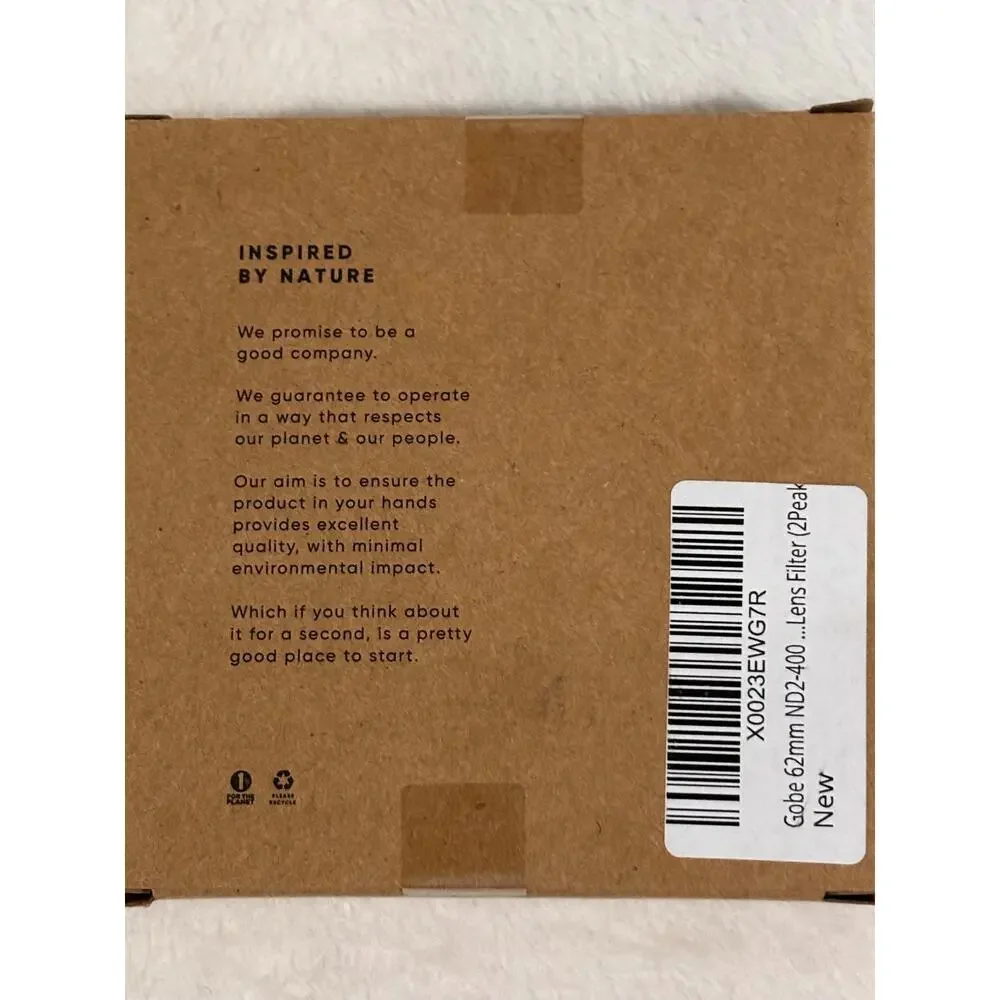 Gobe ND2-400 62mm Circular Lens Filter New In Box